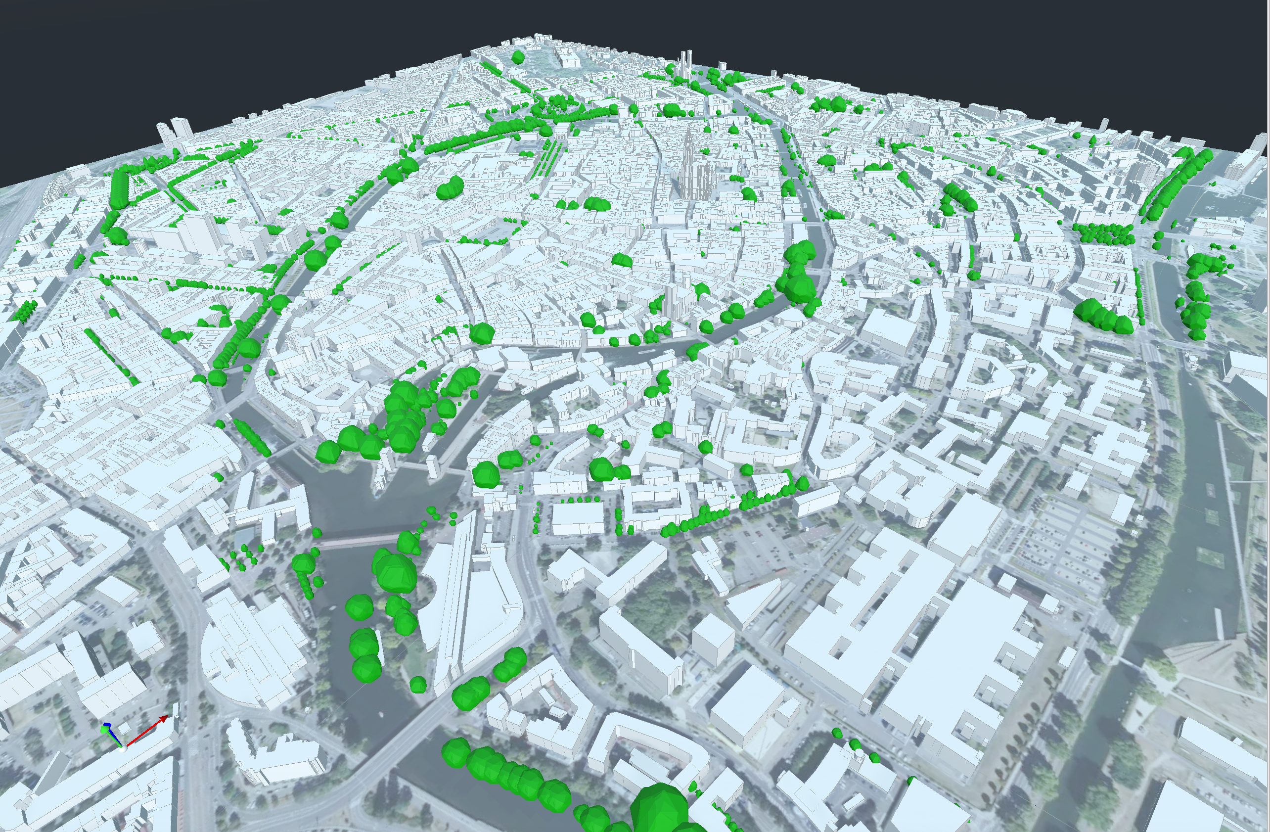 Strasbourg Mesh with Trees