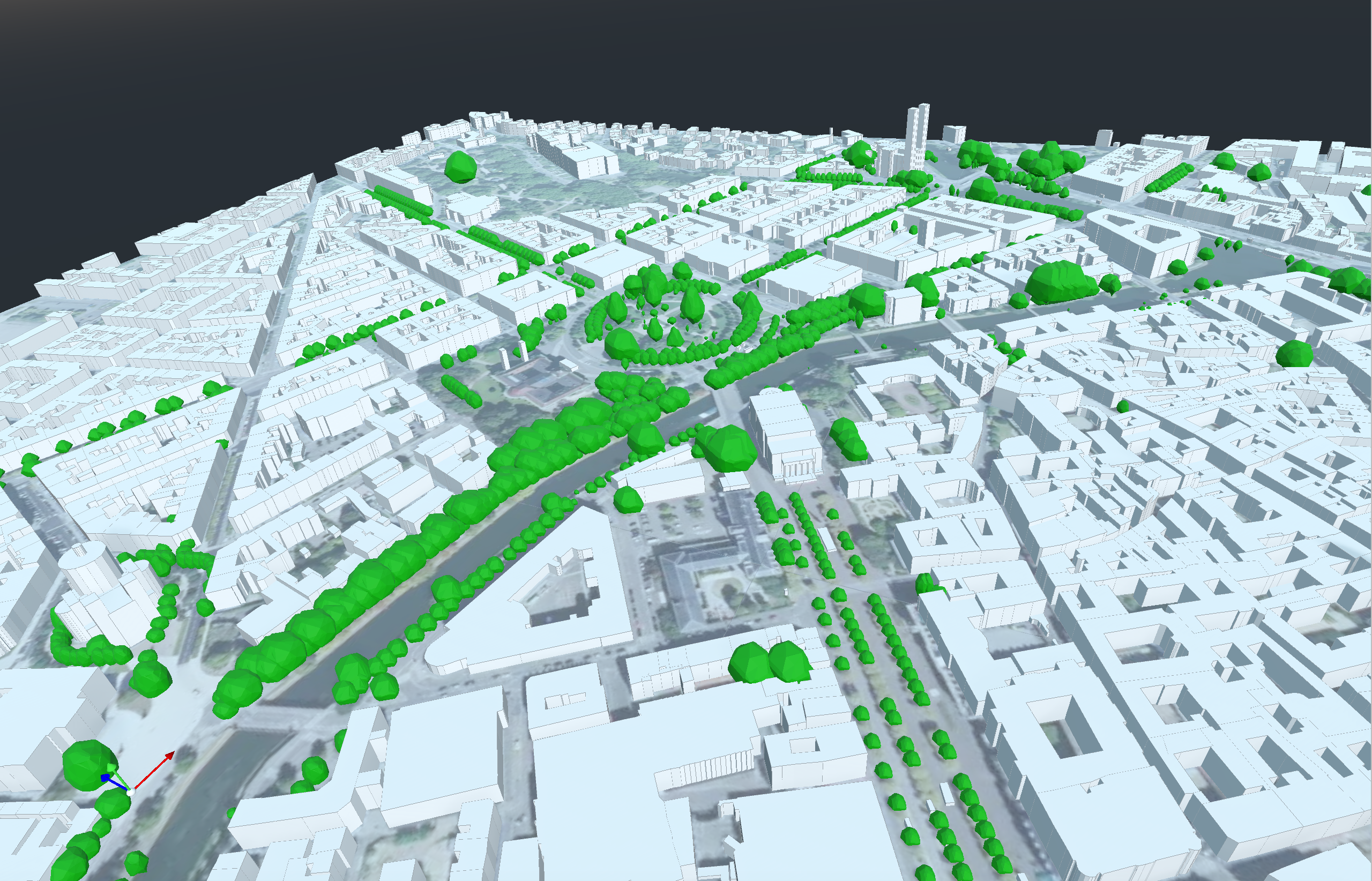 Strasbourg Mesh with Trees